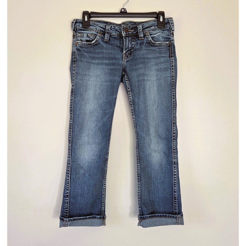 Womens Silver Jeans Low Rise Frances Capri Size 27/23 or 24